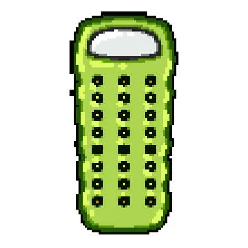 Mat inflatable mattress pool pixel art vector illustration Illustrazione stock