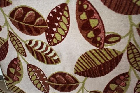 A mat with leaf pattern. Fotos de archivo