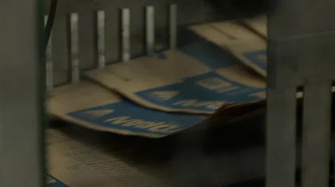Mat moving paper to be stacked. Stock Footage 41797812