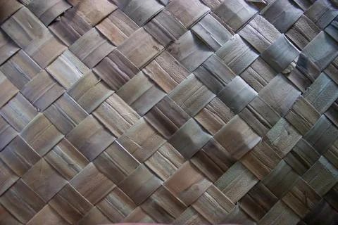 Mat pattern woven from pandan leaves. Stock Photos