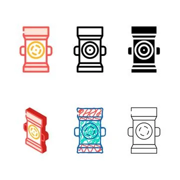 Mat for styles ram color icon vector Stock Illustration