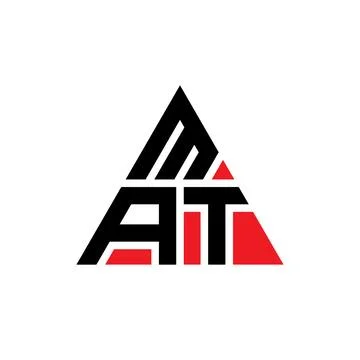 MAT triangle letter logo design with triangle shape. MAT triangle logo desi.. Illustrazione stock