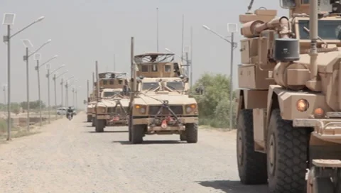 MAT-V(MRAP) Mine Resistant Vehicles (HD)c Stock Footage 7731323