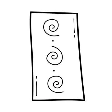 Mat for yoga. Simple vector icon in doodle style isolated on white background Stock Illustration