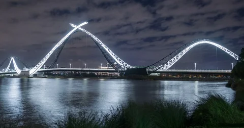Matagarup Bridge Perth Stock Footage 97105836