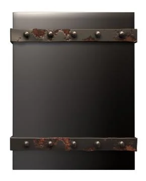 Matal box with riveted iron bands - 3d illustration イラスト素材