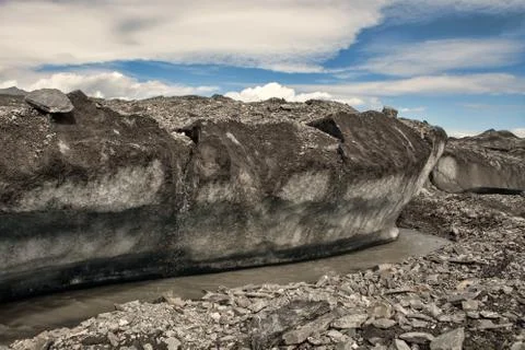 Matanuska glacier up close Stock Photos