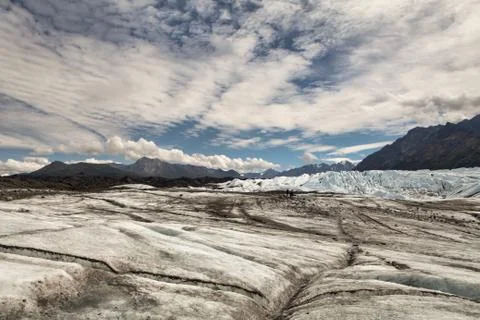 Matanuska  glacier with clouds Stock Photos