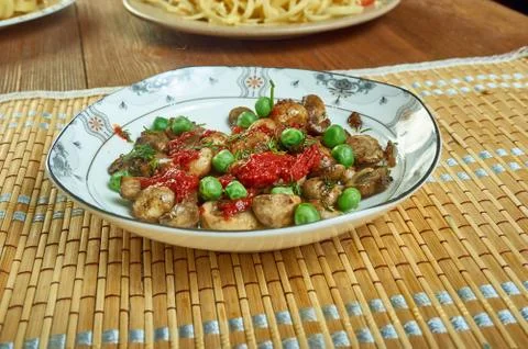 Matar Mushroom Curry Stockfoto's