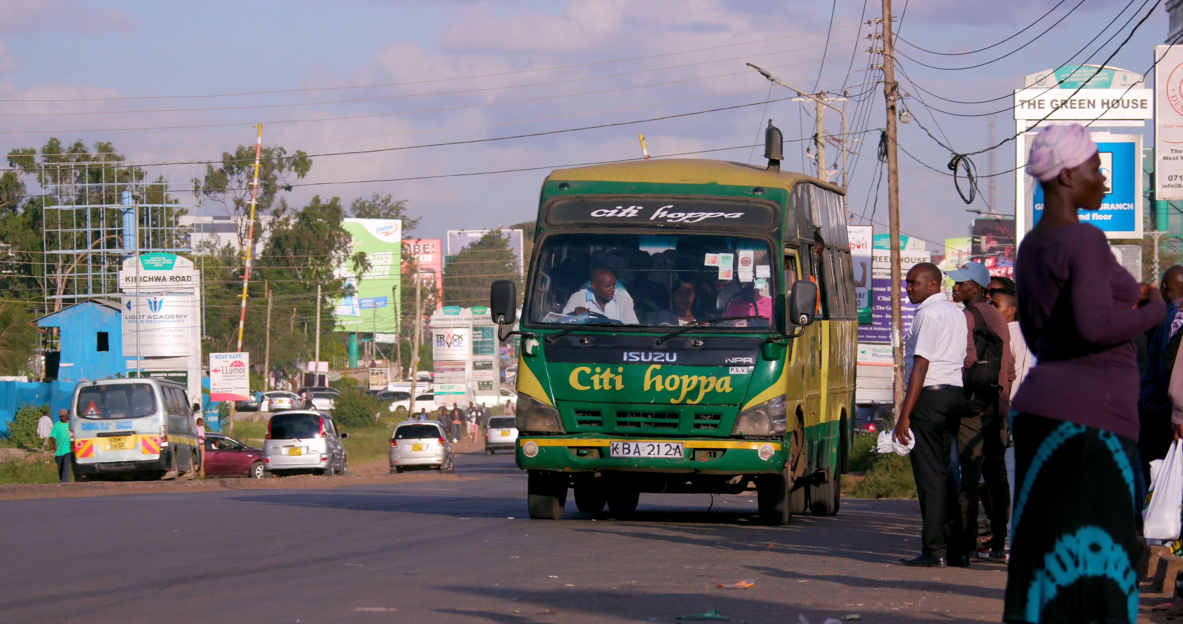 Matatu Leaves Mini Bus Stop Nairobi Keny Stock Video Pond5