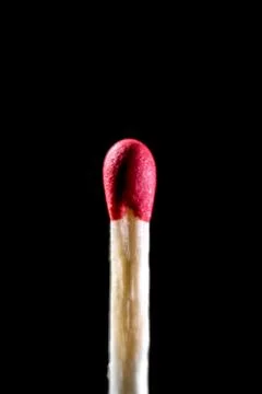 Match, on a black background Stock Photos