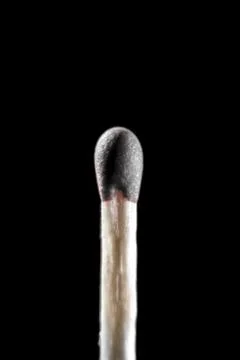 Match, on a black background Stock Photos