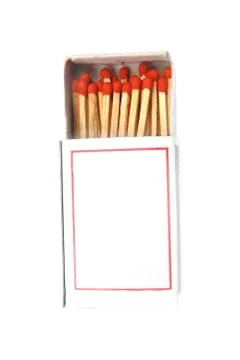 Match in a box isolated Stock Photos