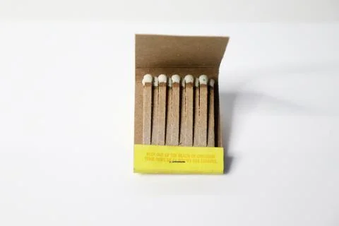 Match Box on White Background Fotos Stock