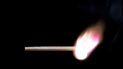 Match Burning Alpha Matte Stock Footage 957723