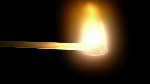 Match burning. CG. HD. Stockbeeldmateriaal 502553