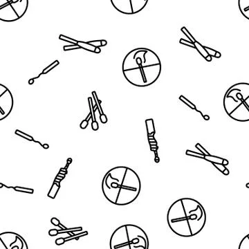 Match Burning Fire Vector Seamless Pattern Illustrazione stock