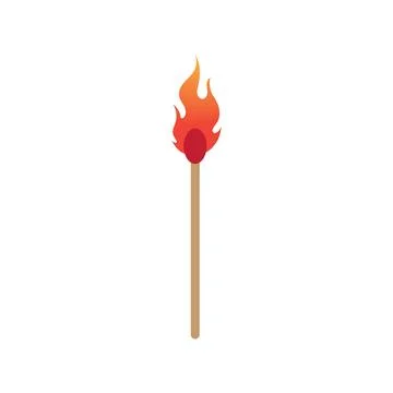 Match burning illustration Illustration