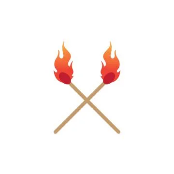 Match burning illustration Stock Illustration