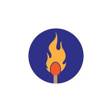 Match burning illustration 스톡 일러스트