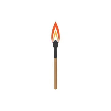 Match burning illustration Stockillustratie