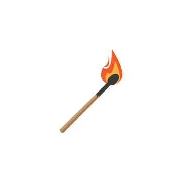 Match burning illustration 스톡 일러스트
