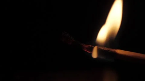 Match burning macro shot Stock Footage 104884263