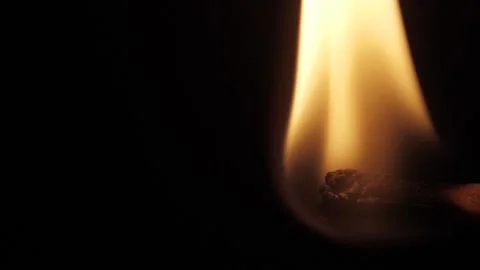 Match burning macro shot Stock Footage 104884342
