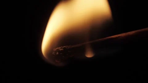 Match burning macro shot slow motion Stock Footage 104887318