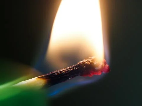 Match burning Foto stock