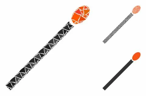 Match Composition Icon of Rough Elements Illustrazione stock