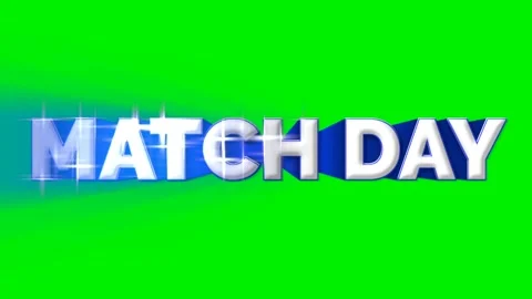 Match day text 3d illustration bold font Stock Footage 336003262