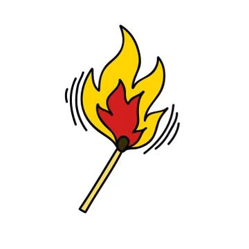 Match doodle icon, vector illustration Stock Illustration