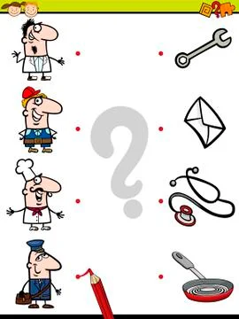 Match elements education game Stock Illustration