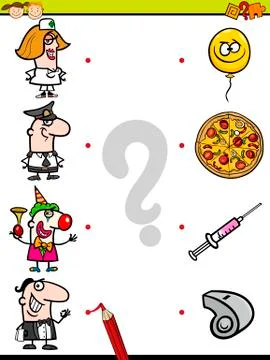 Match elements education game Stock Illustration