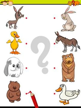 Match elements education game Stock Illustration