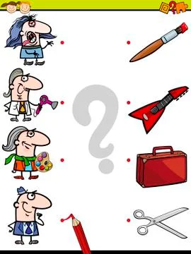 Match elements education game Stock Illustration