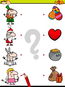 Match elements education game Stock Illustration