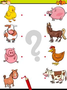 Match elements education game Stock Illustration