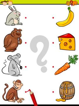 Match elements education game Stock Illustration