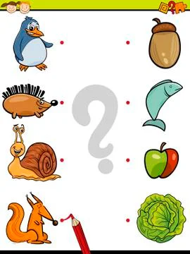 Match elements education game Stock Illustration