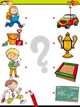 Match elements education game Stock Illustration