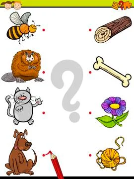 Match elements education game Stock Illustration