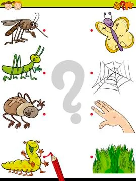 Match elements education game Stock Illustration