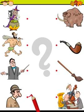 Match elements education game Stock Illustration