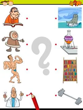 Match elements education game Stock Illustration