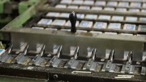Match factory conveyor close up Video stock 132653853
