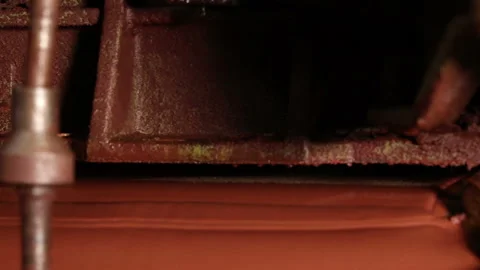 Match factory dipping matches in a solution of incendiary mixture Stock Footage 132620139