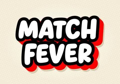 Match fever comic text on light background Stock-Illustration