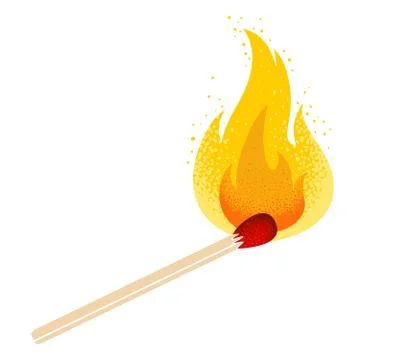Match with fire Stock Illustration
